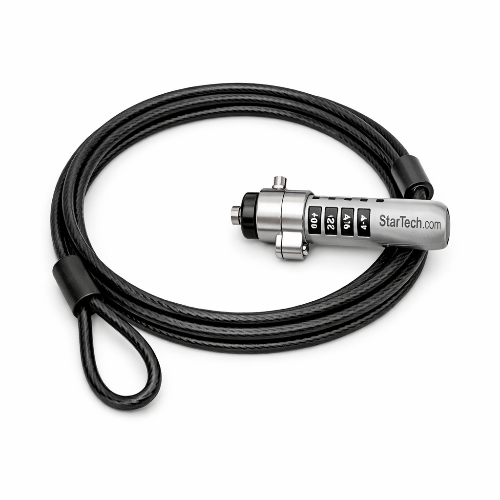 StarTech.com Cable de 2m con Candado de Seguridad de Combinación - con 4 Dígitos