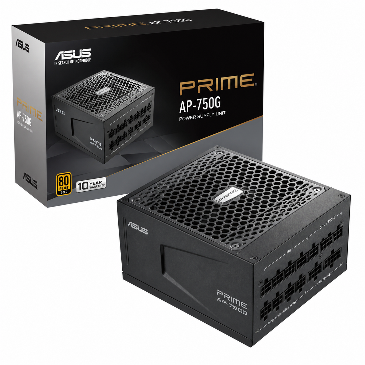 Fuente de Poder ASUS Prime AP-750G 750W, 80 PLUS Gold, ATX 3.1, PCIe Gen 5.1